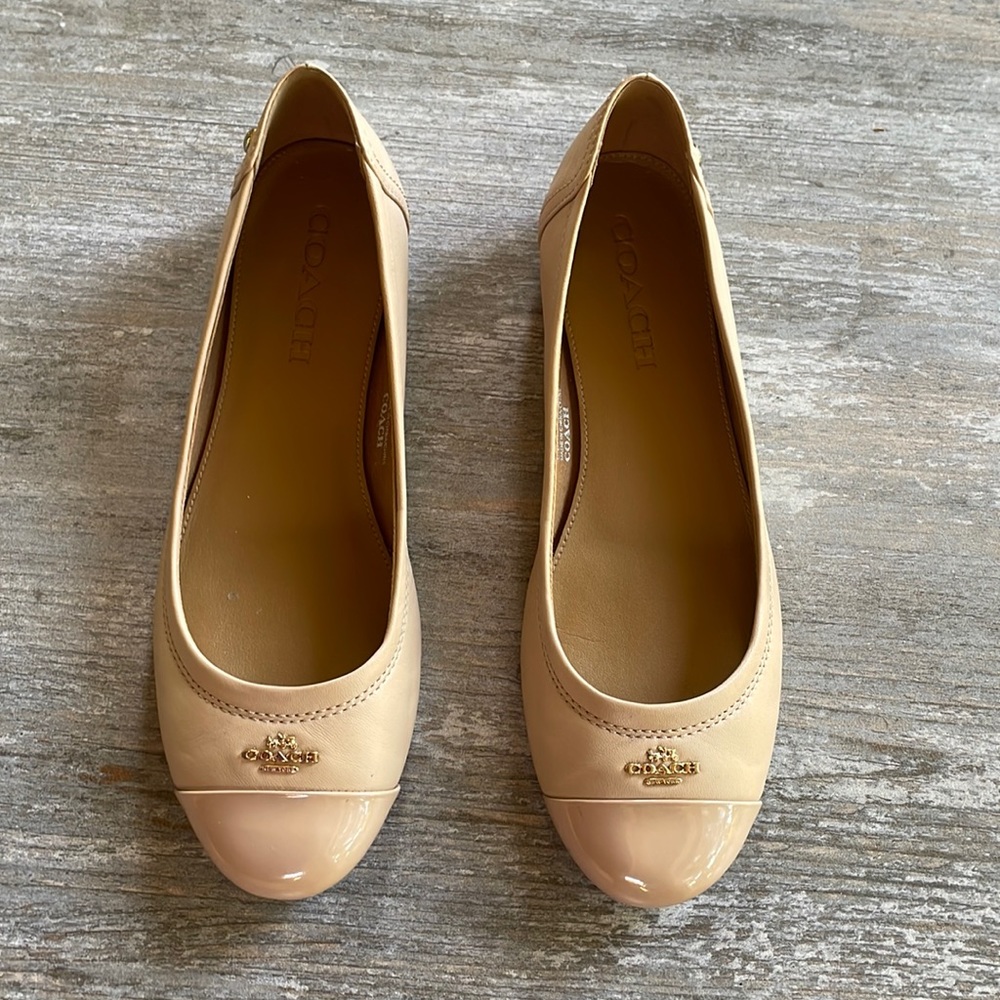 coach cap toe ballet flats
